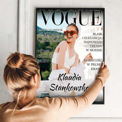 Vogue - plakat, spersonalizowany prezent dla niej - Adamell.pl