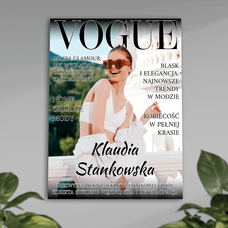 Vogue - plakat, spersonalizowany prezent dla niej - Adamell.pl