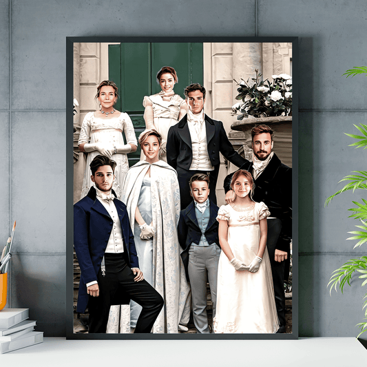 W stylu historycznego serialu - plakat, spersonalizowany prezent dla rodziców - Adamell.pl