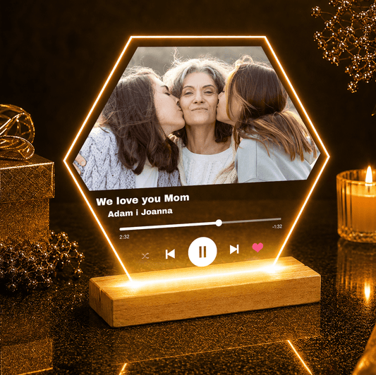We love you Mom Spotify - Druk na szkle, spersonalizowany prezent dla mamy - Adamell.pl