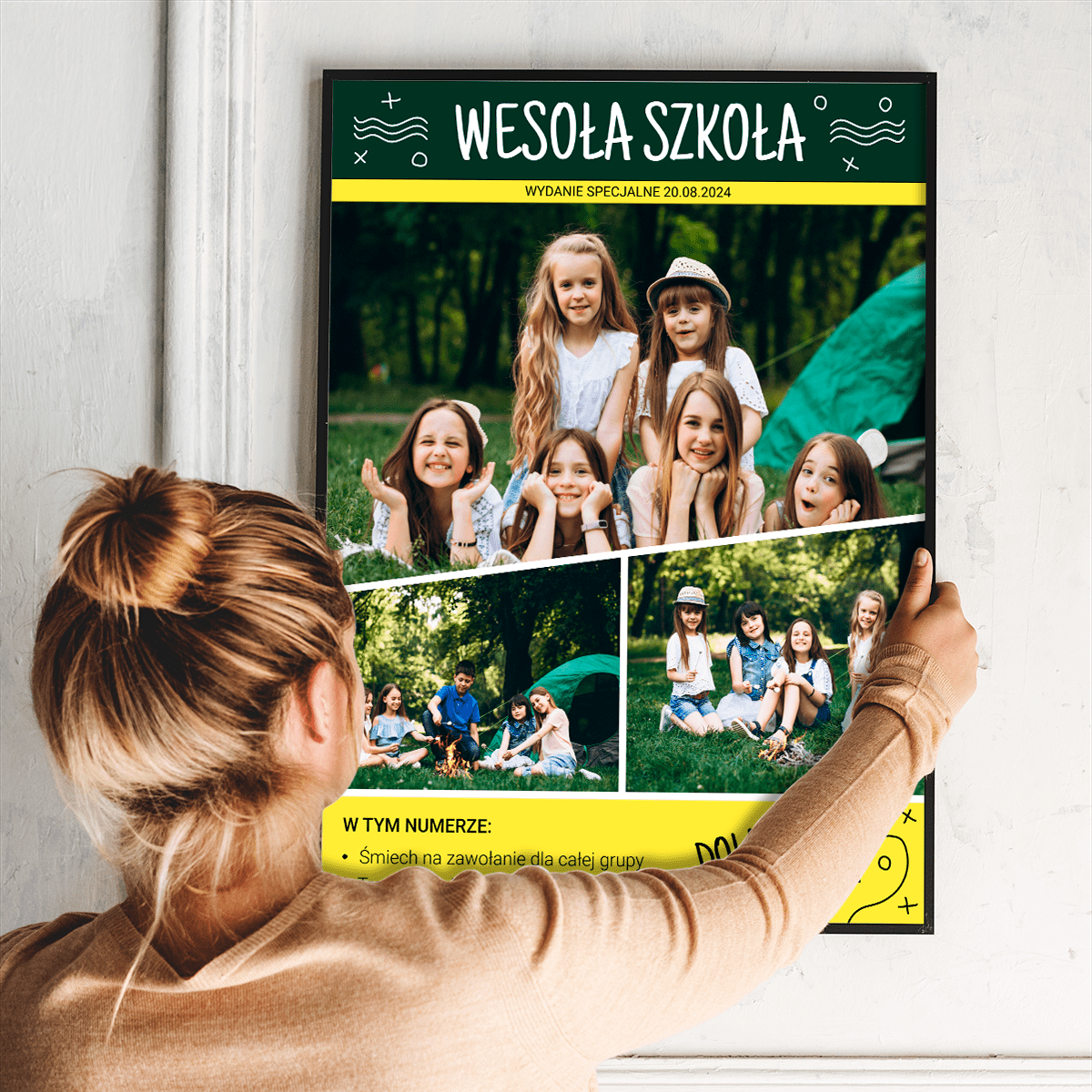 Wesoła szkoła - plakat, spersonalizowany prezent dla dziecka - Adamell.pl