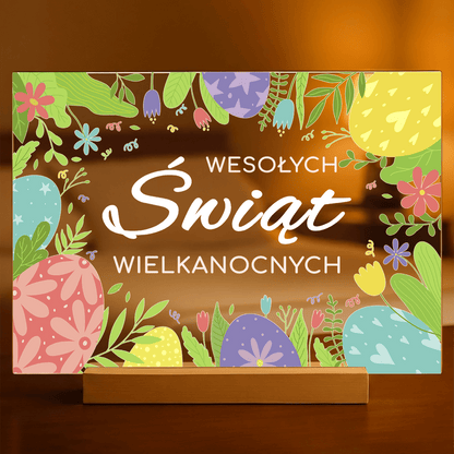 Wielkanocne życzenia - Druk na szkle, spersonalizowany prezent na Wielkanoc - Adamell.pl