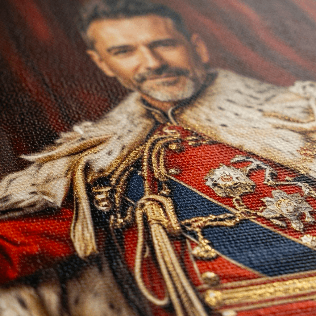 Władca portret - druk na płótnie, spersonalizowany prezent dla niego - Adamell.pl