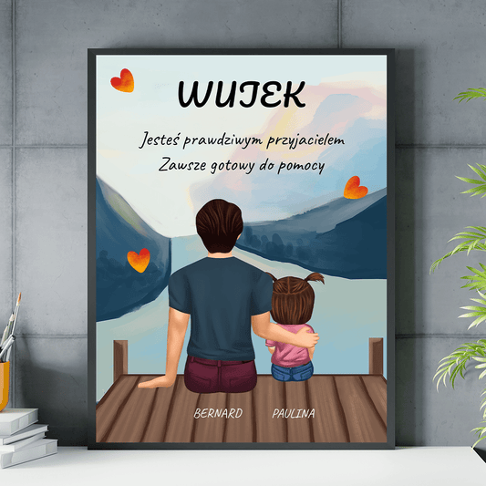 Wujek clipart - plakat, spersonalizowany prezent dla wujka - Adamell.pl