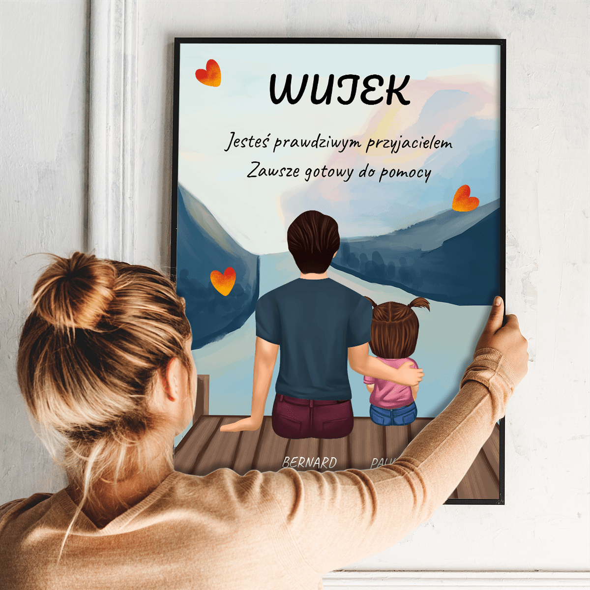 Wujek clipart - plakat, spersonalizowany prezent dla wujka - Adamell.pl