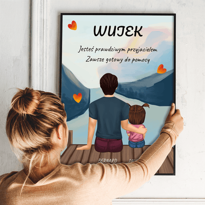 Wujek clipart - plakat, spersonalizowany prezent dla wujka - Adamell.pl