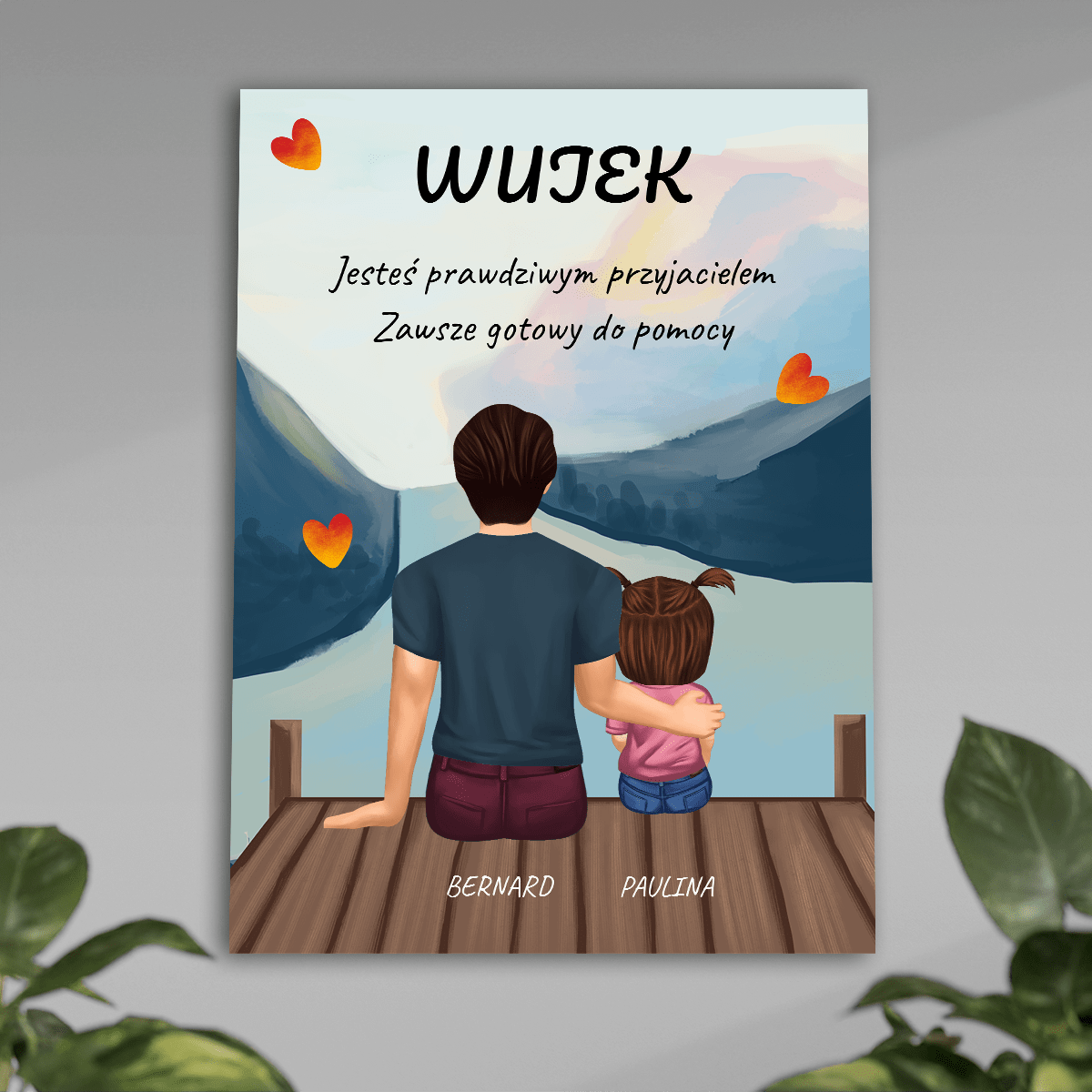 Wujek clipart - plakat, spersonalizowany prezent dla wujka - Adamell.pl