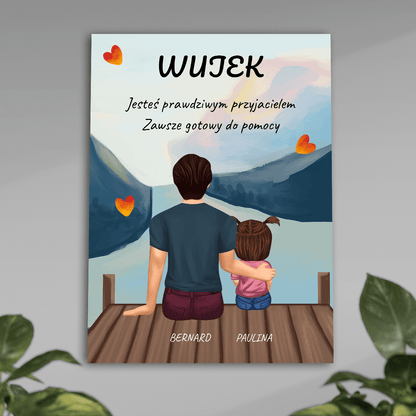 Wujek clipart - plakat, spersonalizowany prezent dla wujka - Adamell.pl
