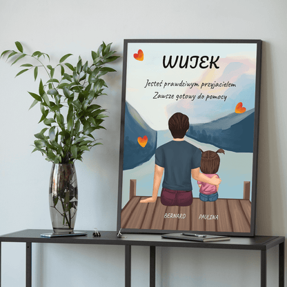 Wujek clipart - plakat, spersonalizowany prezent dla wujka - Adamell.pl