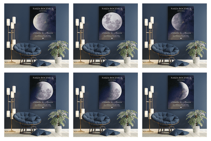 Wyjątkowe niebo nad nami - druk na płótnie, spersonalizowany prezent dla pary - Adamell.pl