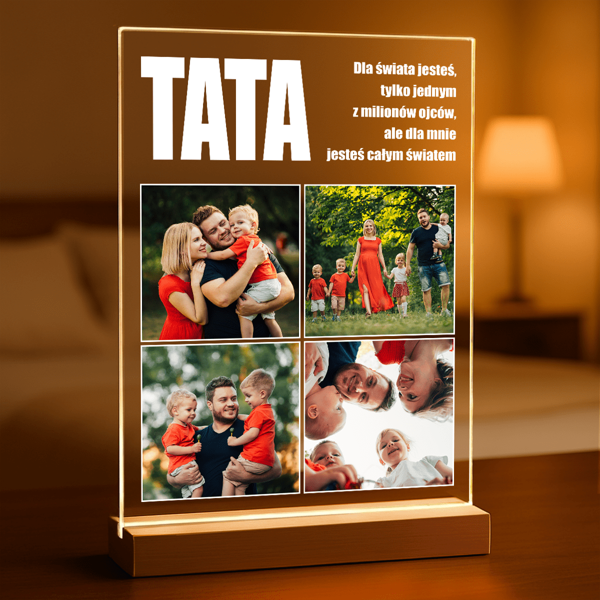 Wyjątkowy tata - Druk na szkle, spersonalizowany prezent dla taty - Adamell.pl