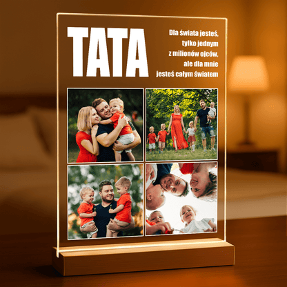 Wyjątkowy tata - Druk na szkle, spersonalizowany prezent dla taty - Adamell.pl