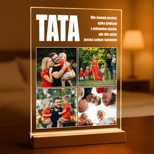 Wyjątkowy tata - Druk na szkle, spersonalizowany prezent dla taty - Adamell.pl