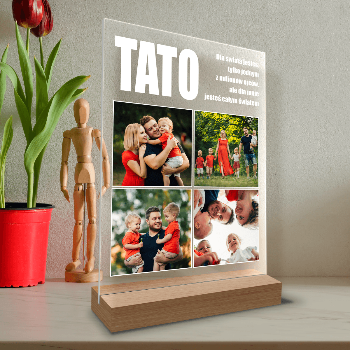 Wyjątkowy tata - Druk na szkle, spersonalizowany prezent dla taty - Adamell.pl