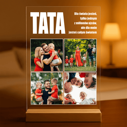 Wyjątkowy tata - Druk na szkle, spersonalizowany prezent dla taty - Adamell.pl