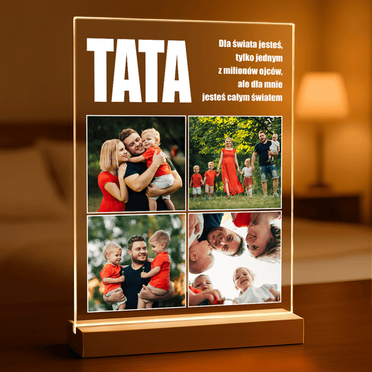 Wyjątkowy tata - Druk na szkle, spersonalizowany prezent dla taty - Adamell.pl