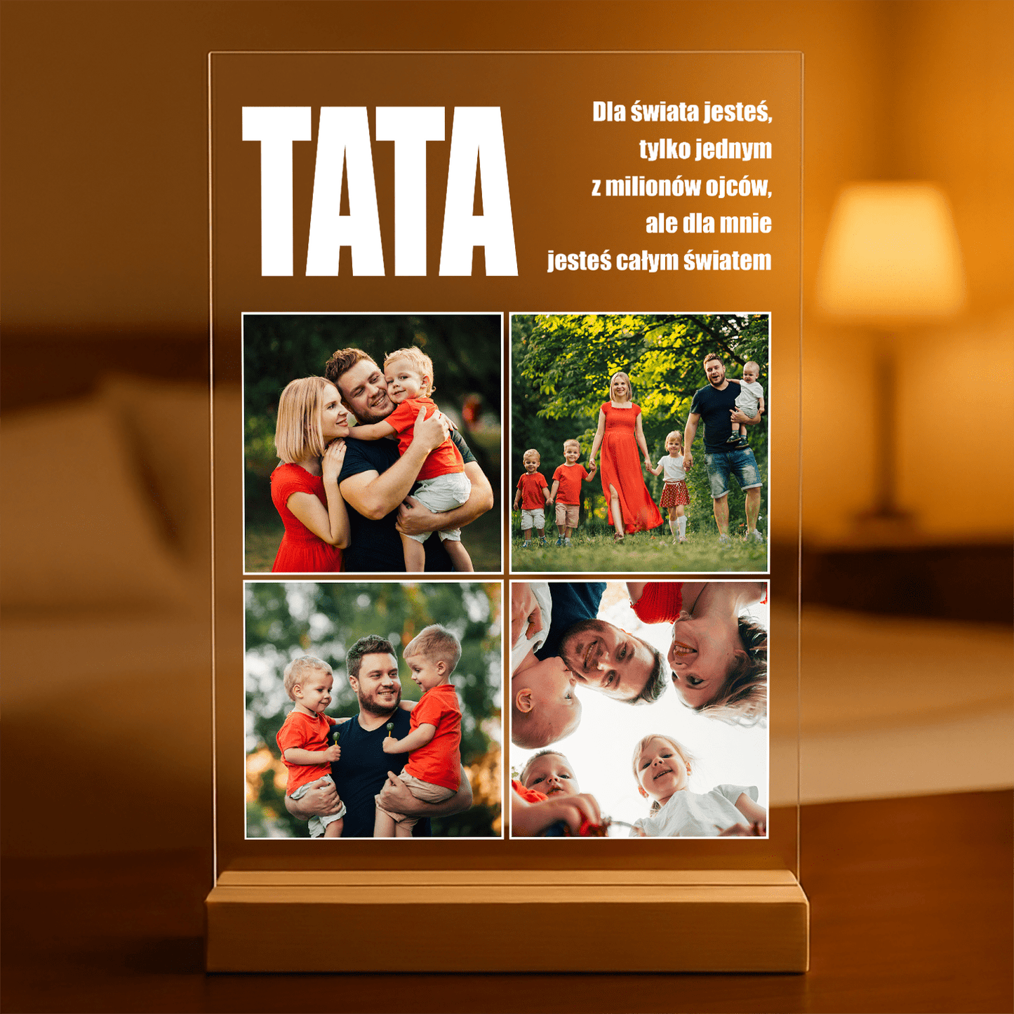 Wyjątkowy tata - Druk na szkle, spersonalizowany prezent dla taty - Adamell.pl