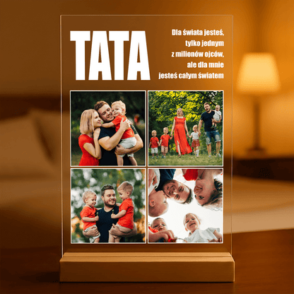 Wyjątkowy tata - Druk na szkle, spersonalizowany prezent dla taty - Adamell.pl
