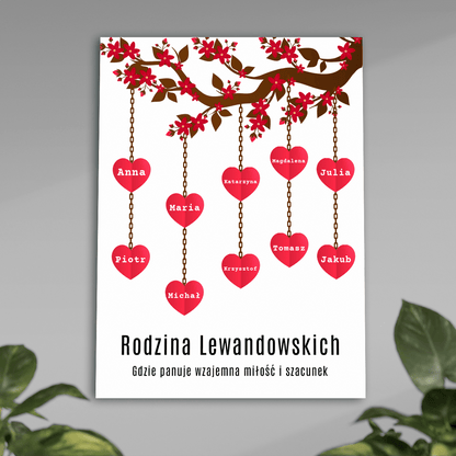 Wzajemna miłość i szacunek - plakat, spersonalizowany prezent dla teściów - Adamell.pl