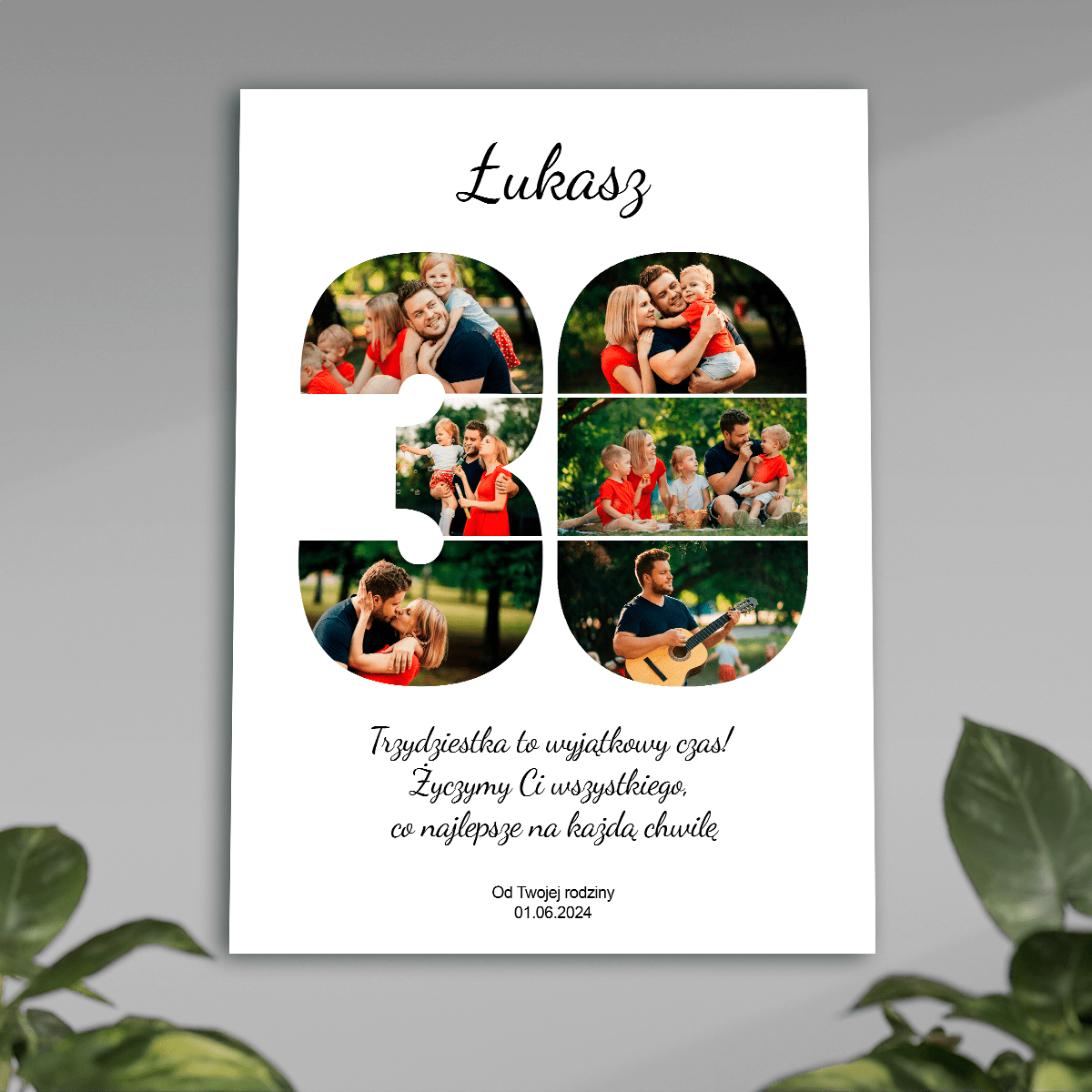 Z okazji 30 urodzin - plakat, spersonalizowany prezent dla niego - Adamell.pl