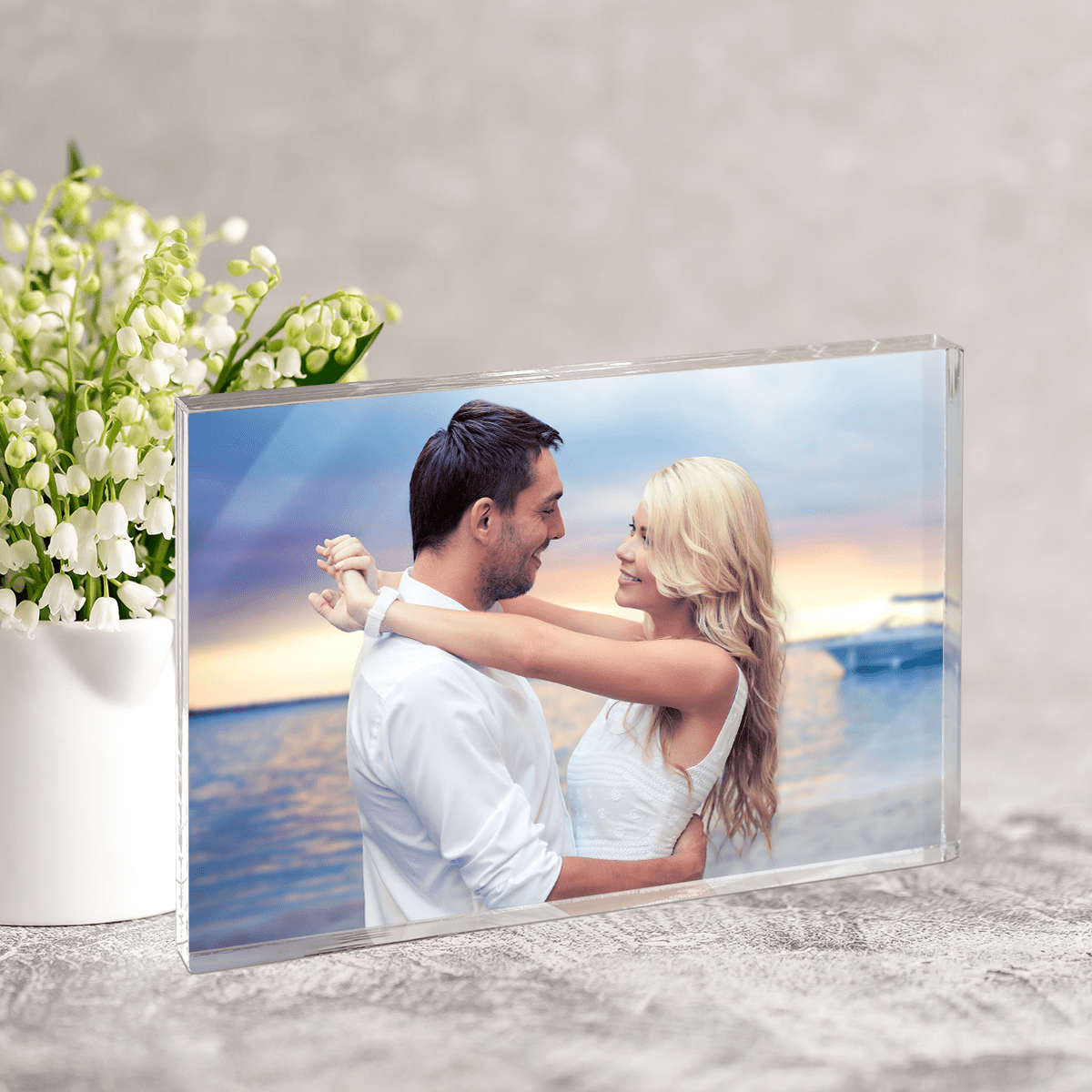 Zakochana para zdjęcie - Druk na szkle, spersonalizowany prezent dla pary - Adamell.pl