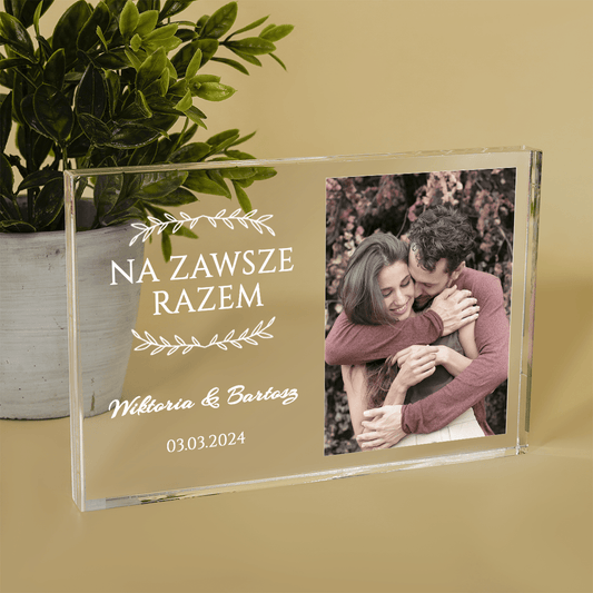 Zawsze razem - Druk na szkle, spersonalizowany prezent dla niej - Adamell.pl