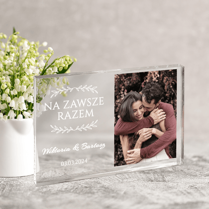 Zawsze razem - Druk na szkle, spersonalizowany prezent dla niej - Adamell.pl