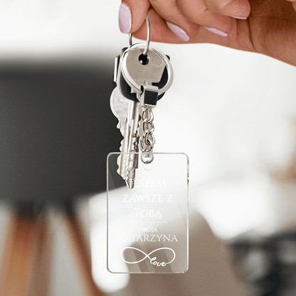 Zawsze z Tobą - brelok do kluczy, spersonalizowany prezent dla niego - Adamell.pl