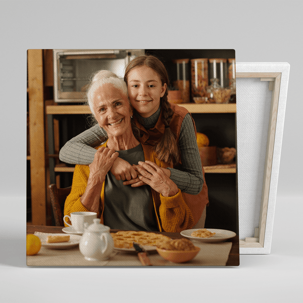 Zdjęcie babci z wnuczką - druk na płótnie, spersonalizowany prezent dla babci - Adamell.pl