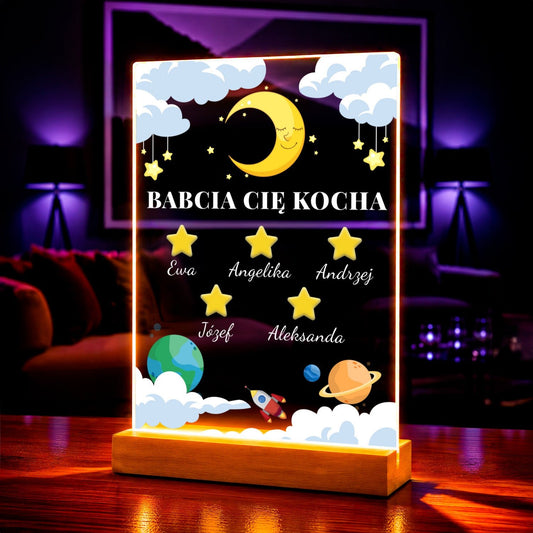 Zdjęcie na szkle akrylowym Cię kocha prezent dla babci - Adamell.pl