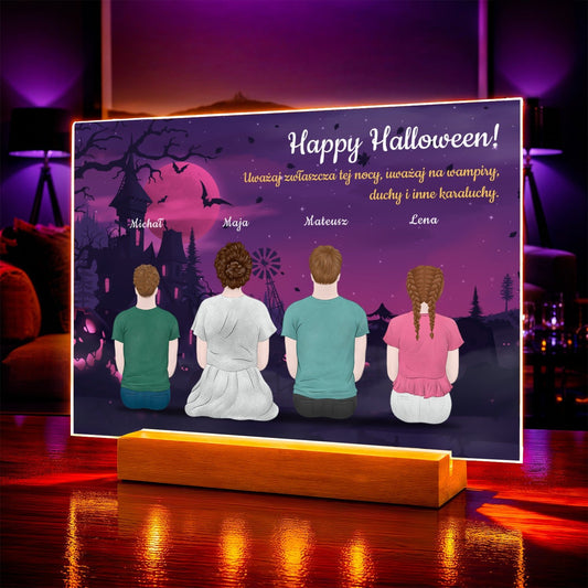 Zdjęcie na szkle akrylowym dynie i duchy prezent na halloween - Adamell.pl