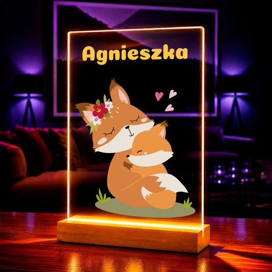 Zdjęcie na szkle akrylowym imię i grafika prezent dla noworodka - Adamell.pl