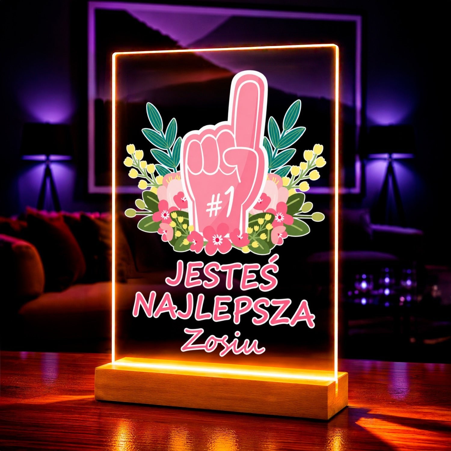 Zdjęcie na szkle akrylowym jesteś najlepsza prezent dla kobiety - Adamell.pl