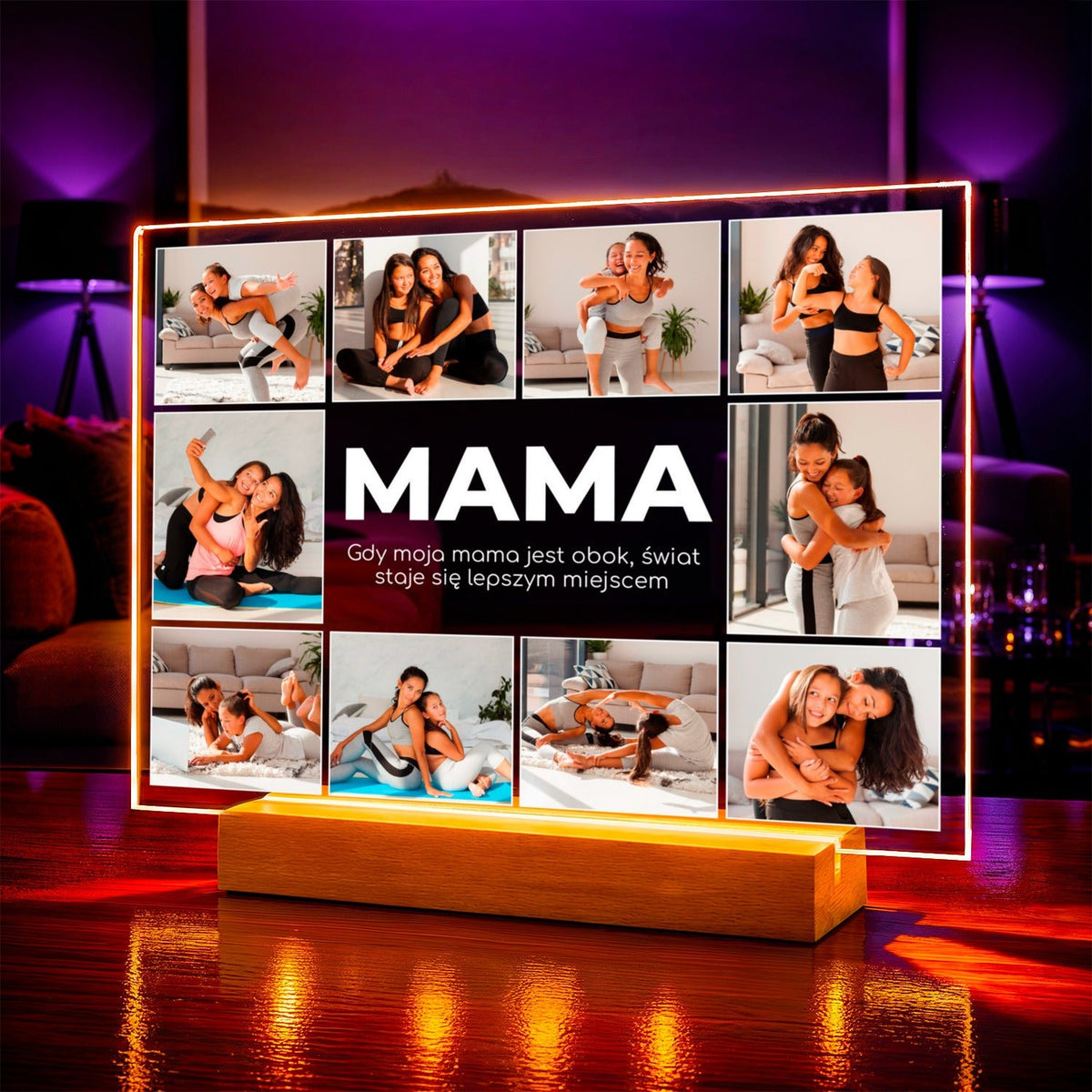 Zdjęcie na szkle akrylowym Kolaż 10 zdjęć prezent dla mamy - Adamell.pl