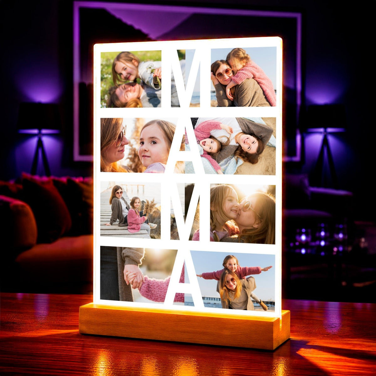 Zdjęcie na szkle akrylowym Mama fotokolaż prezent dla mamy - Adamell.pl