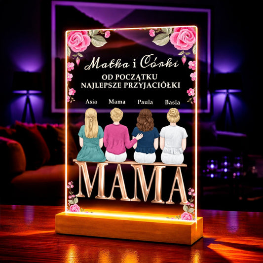 Zdjęcie na szkle akrylowym mama i przyjaciółka prezent dla mamy - Adamell.pl