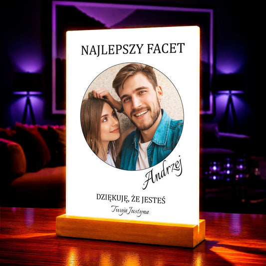 Zdjęcie na szkle akrylowym mój mężczyzna prezent dla chłopaka - Adamell.pl