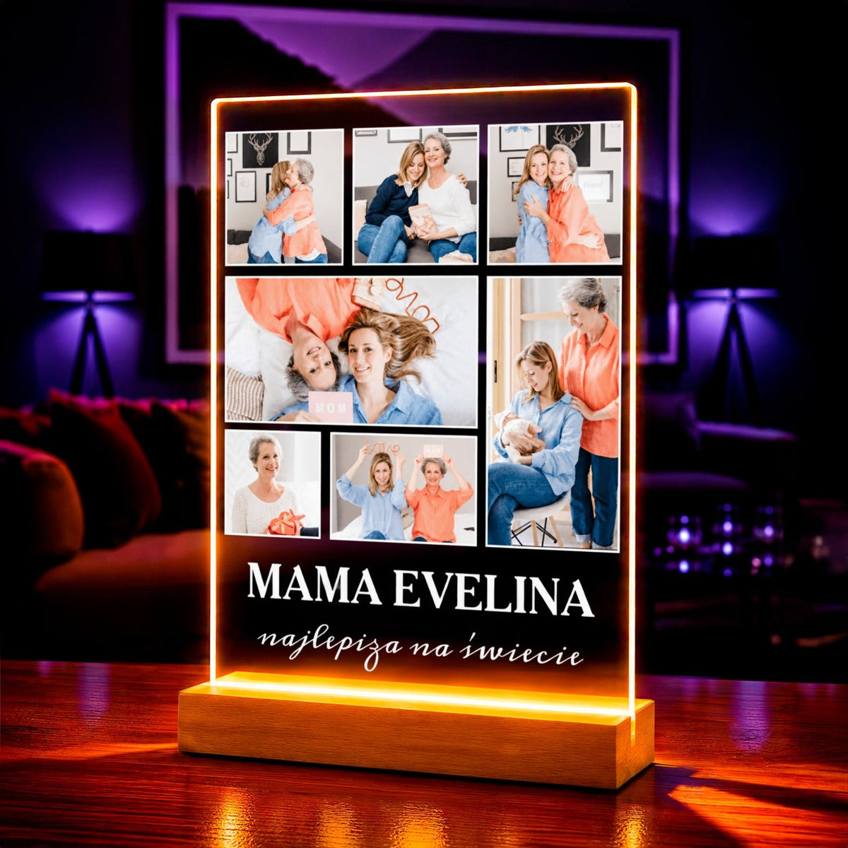 Zdjęcie na szkle akrylowym najlepsza mama prezent dla mamy - Adamell.pl