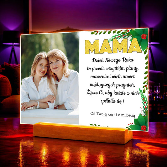 Zdjęcie na szkle akrylowym Nowy Rok prezent dla mamy - Adamell.pl