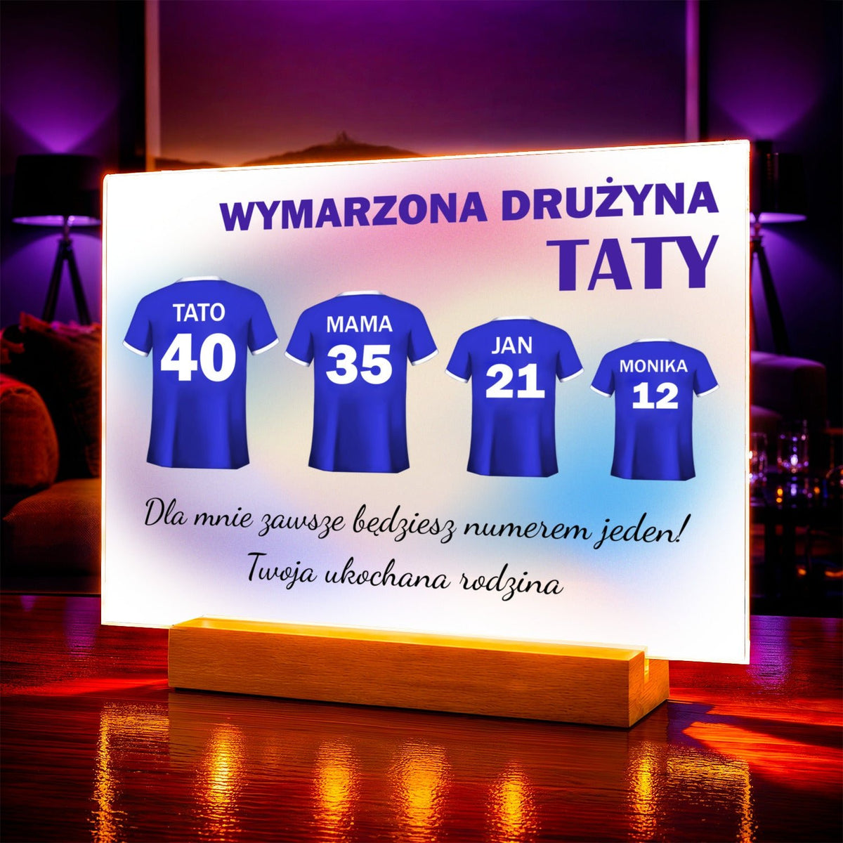 Zdjęcie na szkle akrylowym w ciepłych barwach prezent dla taty - Adamell.pl
