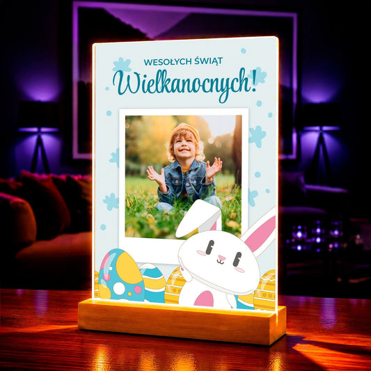 Zdjęcie na szkle akrylowym z życzeniami prezent na wielkanoc - Adamell.pl