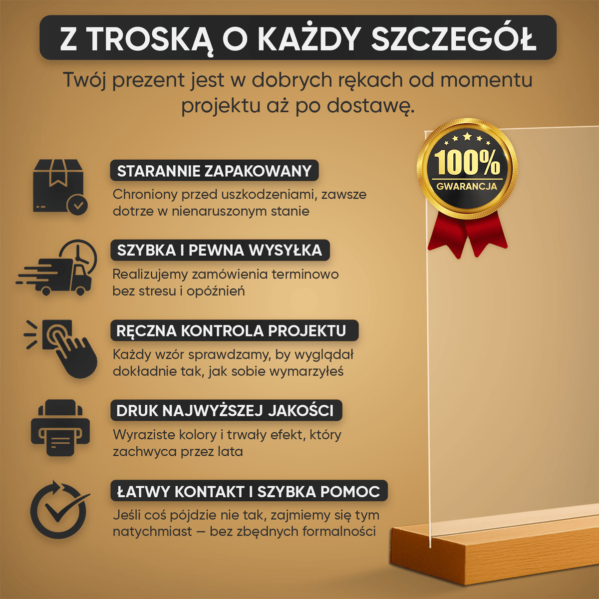 Zdjęcie na szkle akrylowym Złota Rączka prezent dla dziadka - Adamell.pl