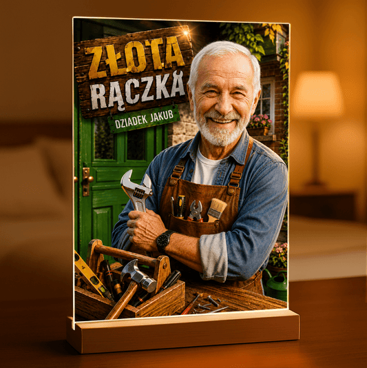 Zdjęcie na szkle akrylowym Złota Rączka prezent dla dziadka - Adamell.pl