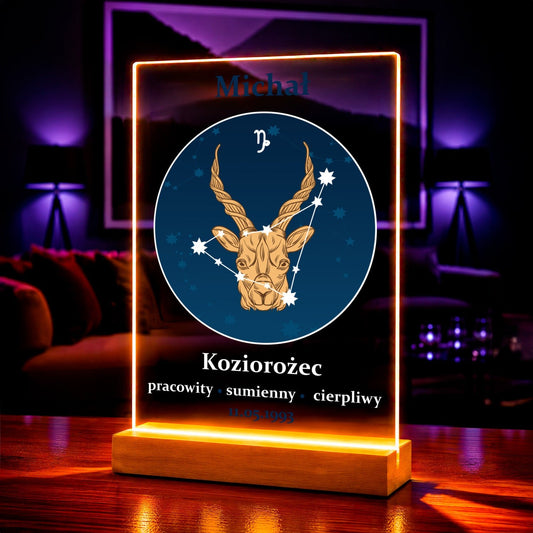 Zdjęcie na szkle akrylowym znak zodiaku prezent na imieniny - Adamell.pl