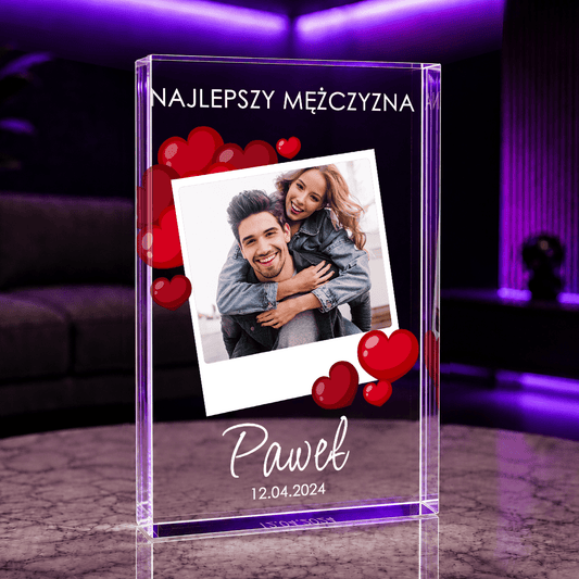 Zdjęcie z najlepszym mężczyzną - Druk na szkle, spersonalizowany prezent dla mężczyzny - Adamell.pl