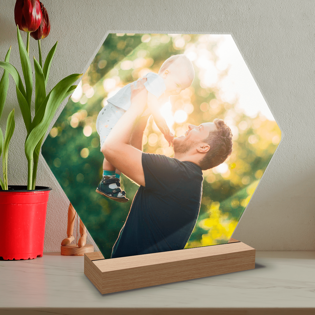 Zdjęcie z synem - Druk na szkle, spersonalizowany prezent dla syna - Adamell.pl