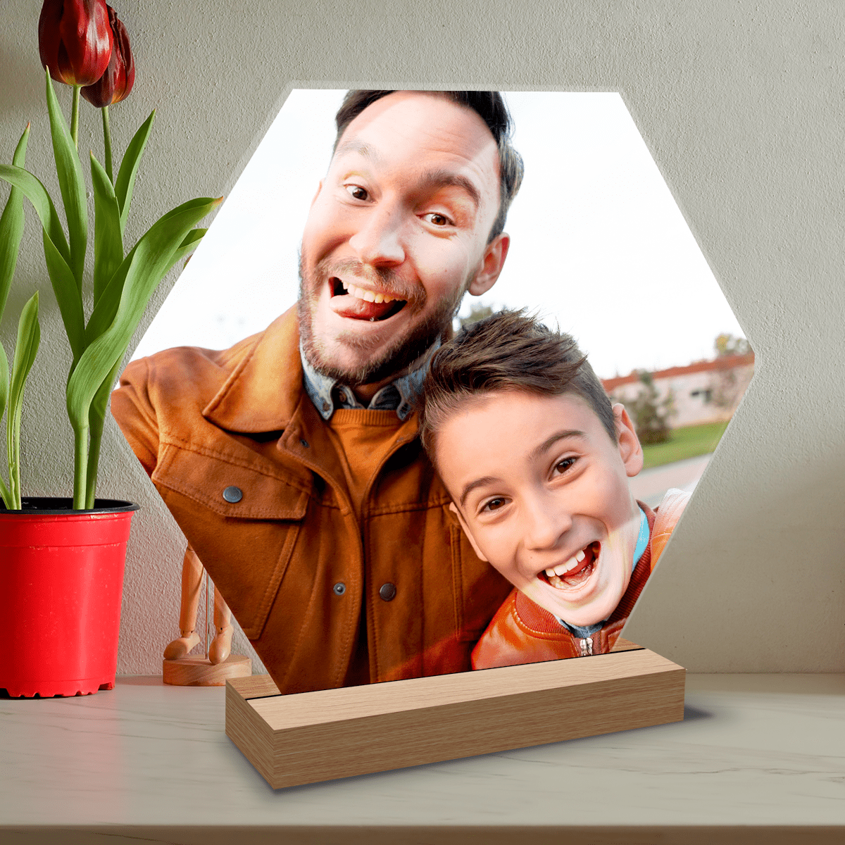 Zdjęcie z wujkiem - Druk na szkle, spersonalizowany prezent dla wujka - Adamell.pl