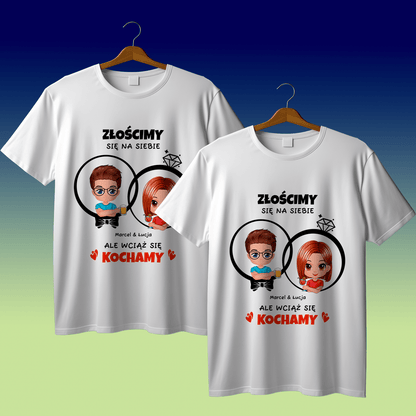 Zestaw 2 koszulek KOCHAMY SIĘ - spersonalizowany prezent dla pary - Adamell.pl