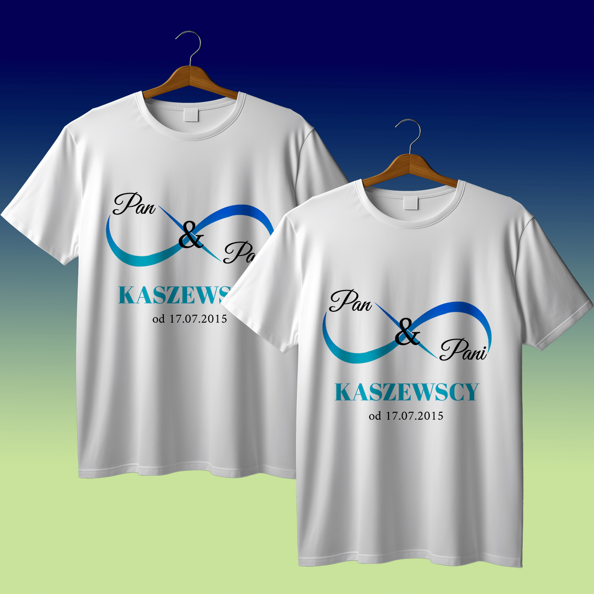 Zestaw 2 koszulek PAN & PANI - spersonalizowany prezent dla pary - Adamell.pl