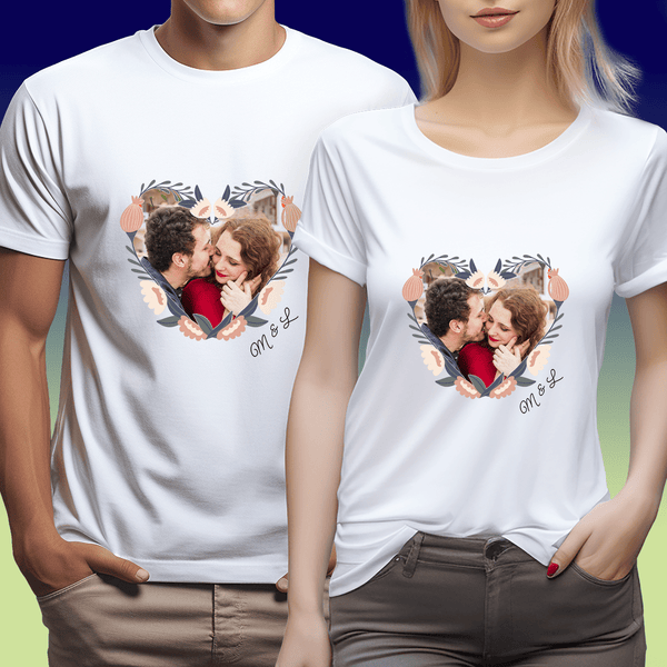 Zestaw 2 koszulek SERCE - spersonalizowany prezent dla pary - Adamell.pl